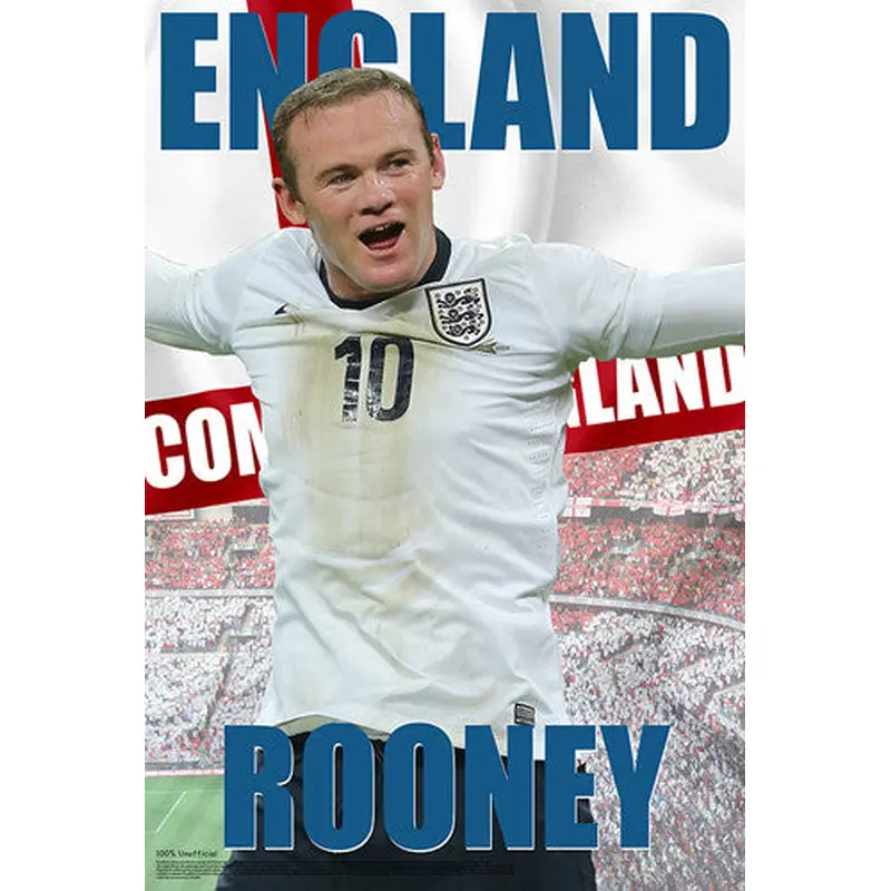 Wayne Rooney "Come On England" World Cup 2014 Soccer Poster - Starz