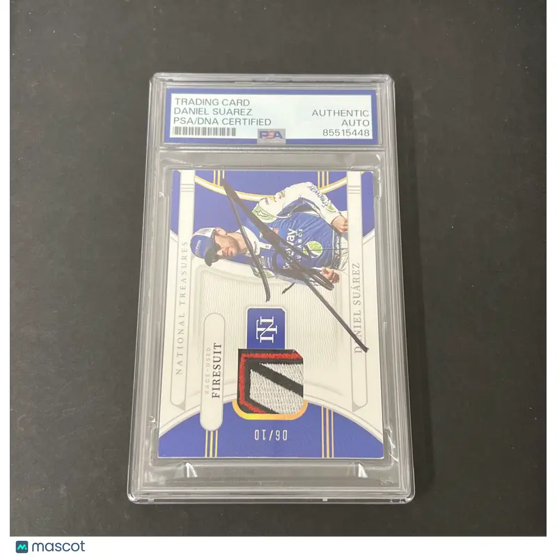 2022 Panini National Treasures Racing #RUF-DS Daniel Suarez signed PSA Suit 6/10