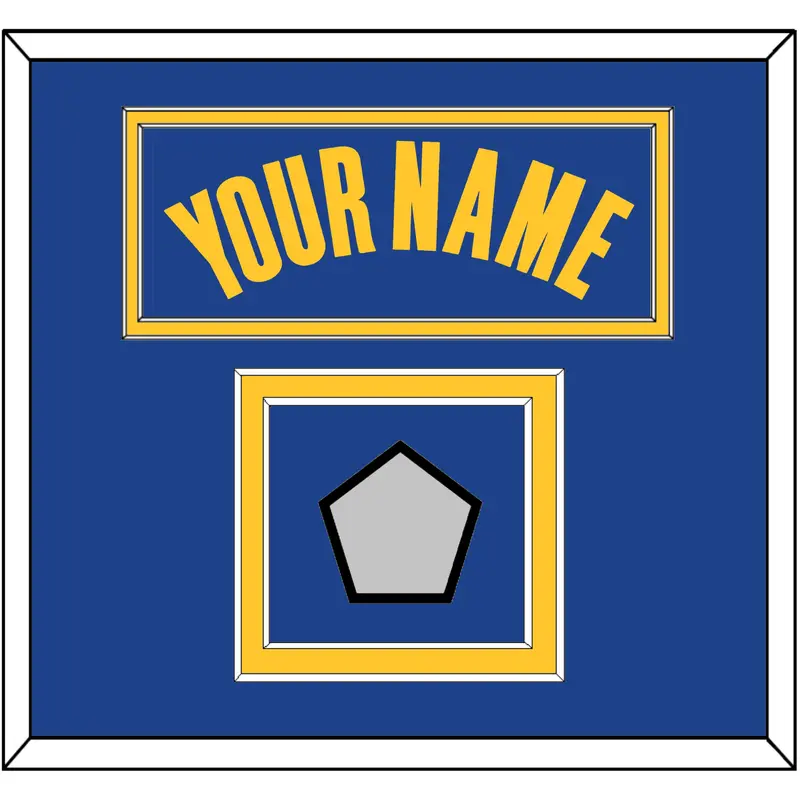 Golden State Name & Champions Patch - Blue Icon - Double Mat 2