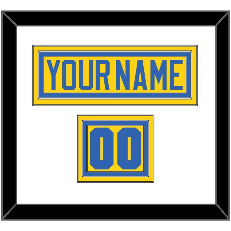Sweden Mens Hockey Nameplate & Number (Shoulder) - 2006 Olympics Home Gold - Triple Mat 1