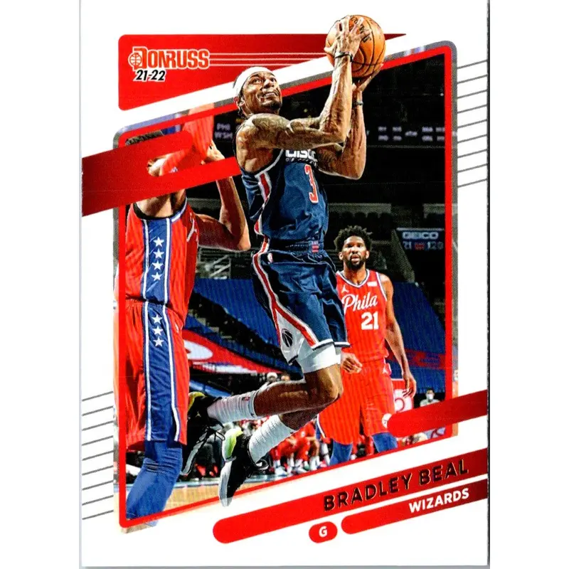 2021 Donruss Holo Red and Gold Laser Bradley Beal #81