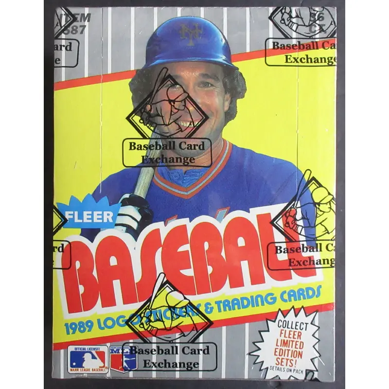 1989 Fleer Baseball Unopened Wax Box (FASC) (Code 90091)