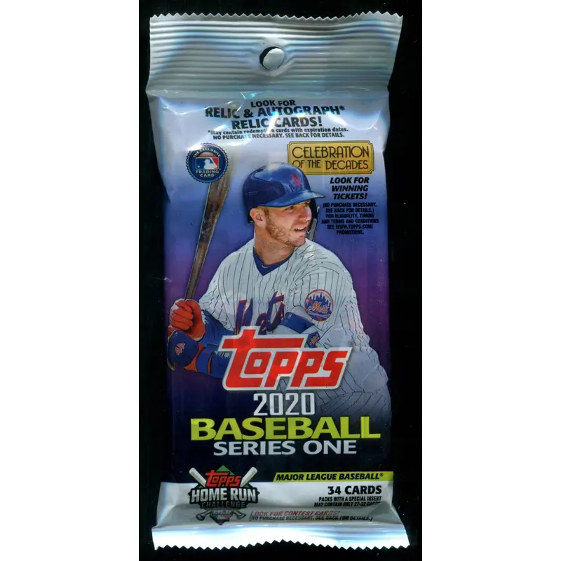 2020 Topps Baseball Unopened Series 1 Jumbo Hanger Pack (34)