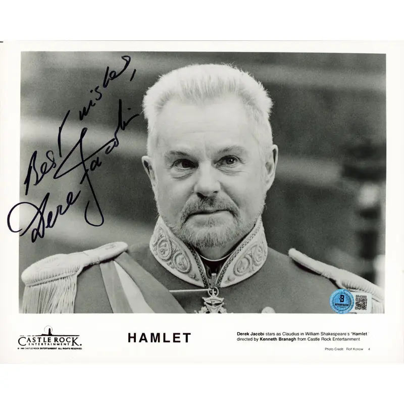 Derek Jacobi Hamlet "Best Wishes" Authentic Signed 8x10 Photo BAS #BR43999