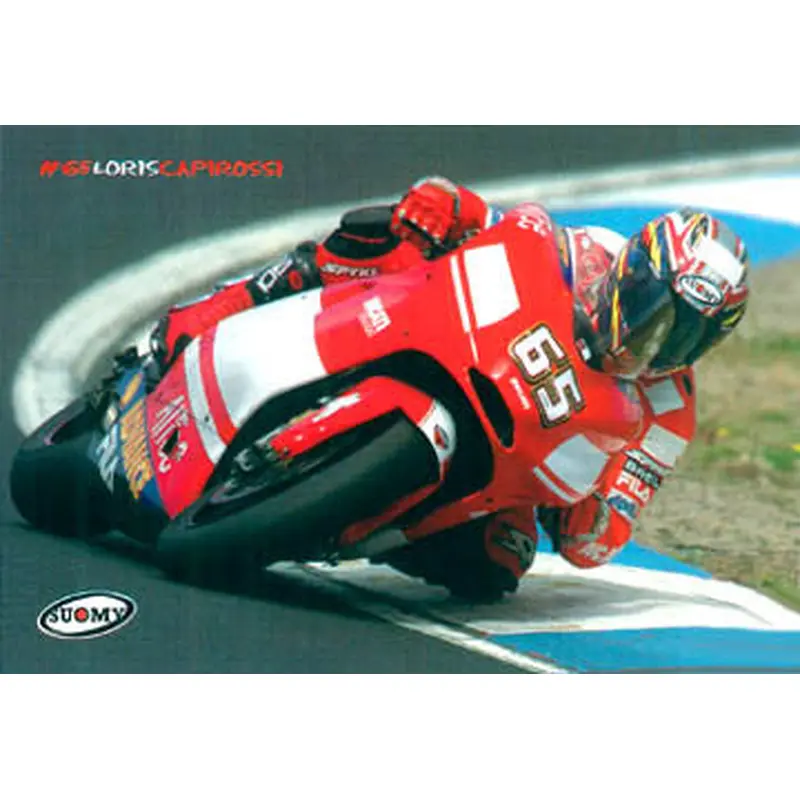 Loris Capirossi "MotoGP Action" Ducati Motorcycle Racing Poster - Suomy