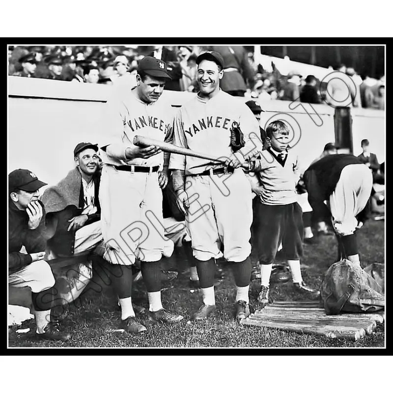 Babe Ruth Lou Gehrig 8X10 Photo - New York Yankees - 1786