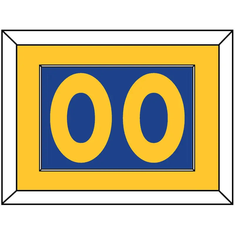 Golden State Number - Road Blue (2010-2019) - Single Mat 2