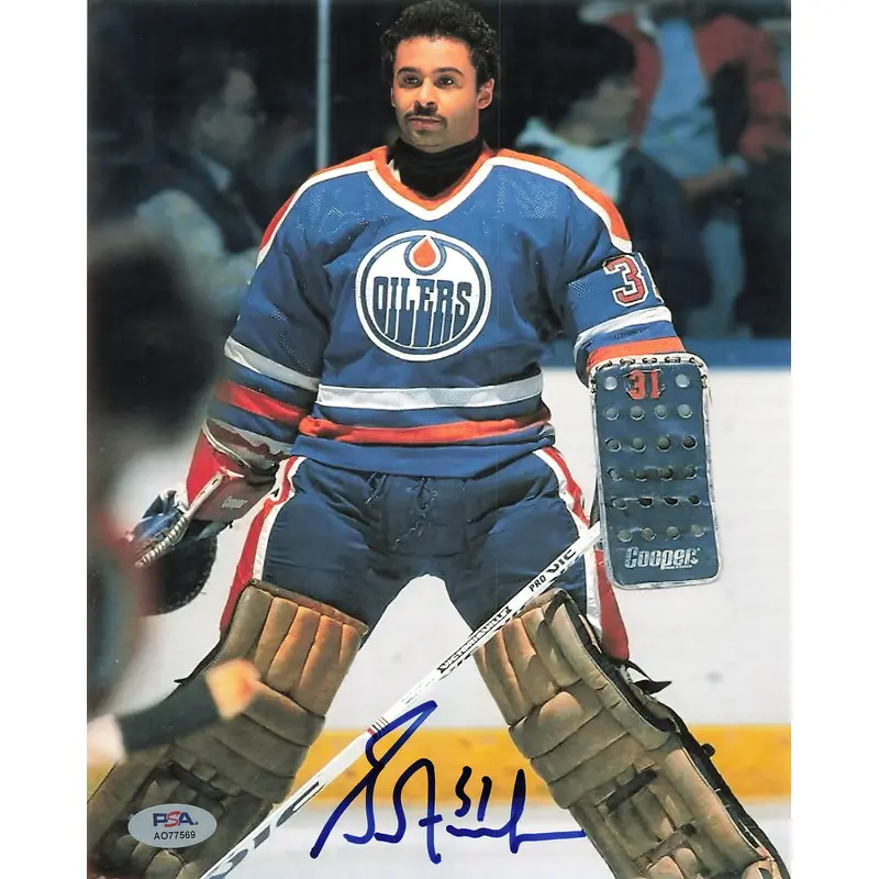 Grant Fuhr signed 8x10 photo PSA/DNA Edmonton Oilers Autographed
