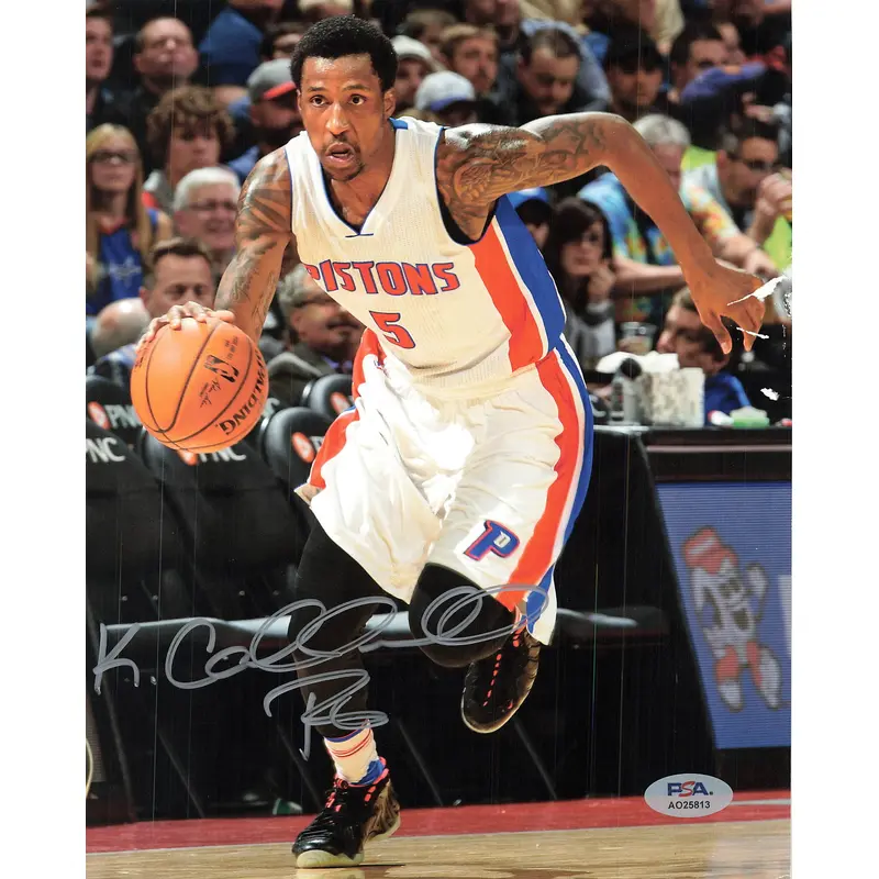 KENTAVIOUS CALDWELL-POPE signed 8x10 photo PSA/DNA Detroit Pistons Autographed