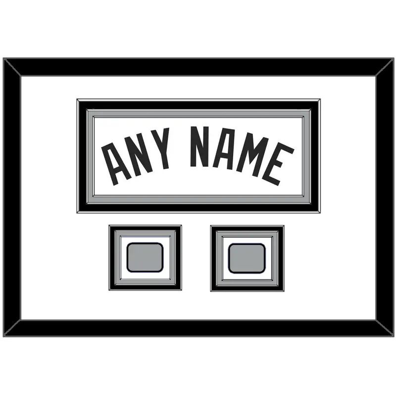 San Antonio Name With 2 Champions Banner Patches - Home White (2002-2017) - Triple Mat 1