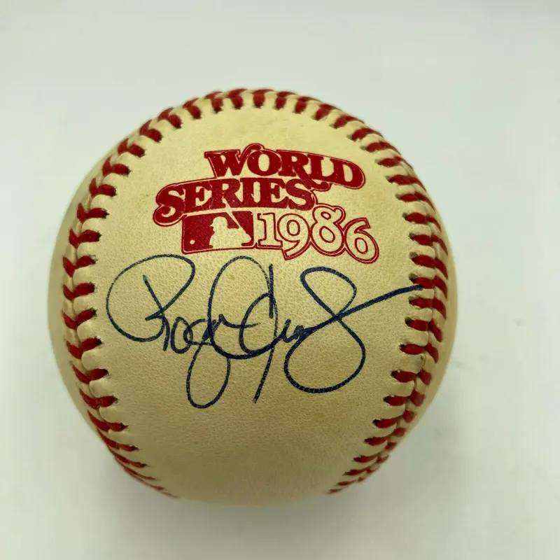 Roger Clemens Rookie Signed Vintage Official 1986 World Series Baseball JSA COA