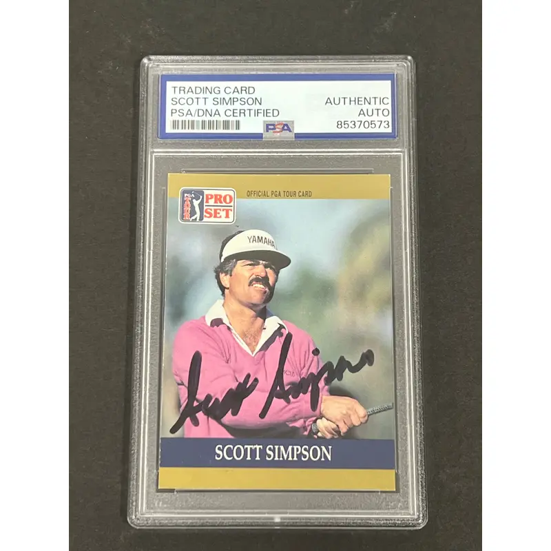 1980 Pro Set #12 Scott Simpson Signed Card PSA/DNA Slabbed AUTO Golf