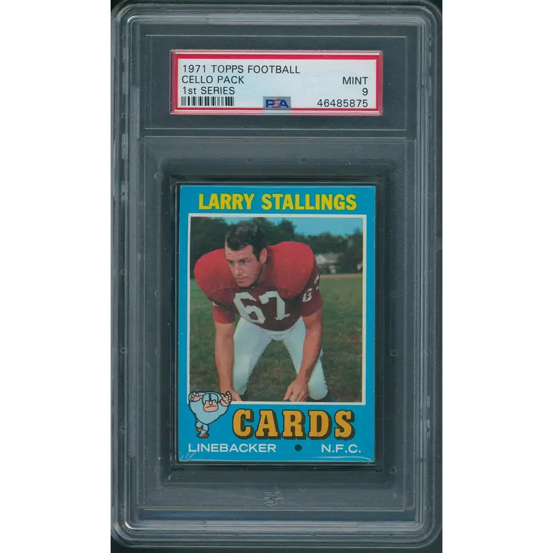 1971 Topps Football Unopened 1st Series Cello Pack PSA 9