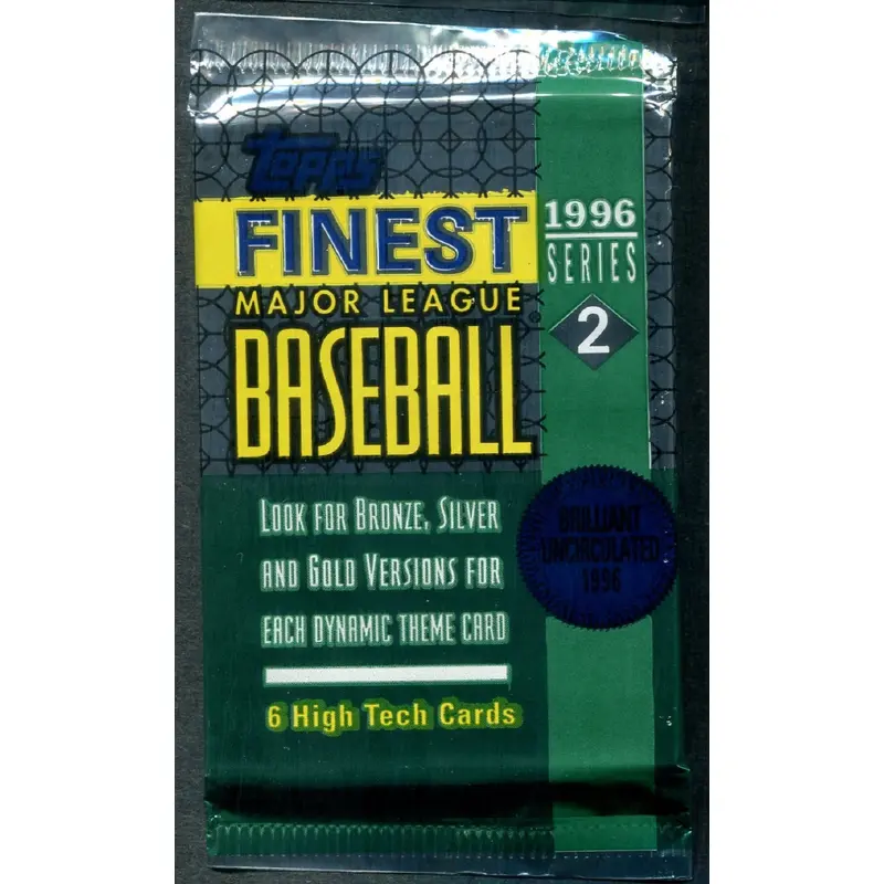 1996 Topps Finest Baseball Unopened Series 2 Pack (6)