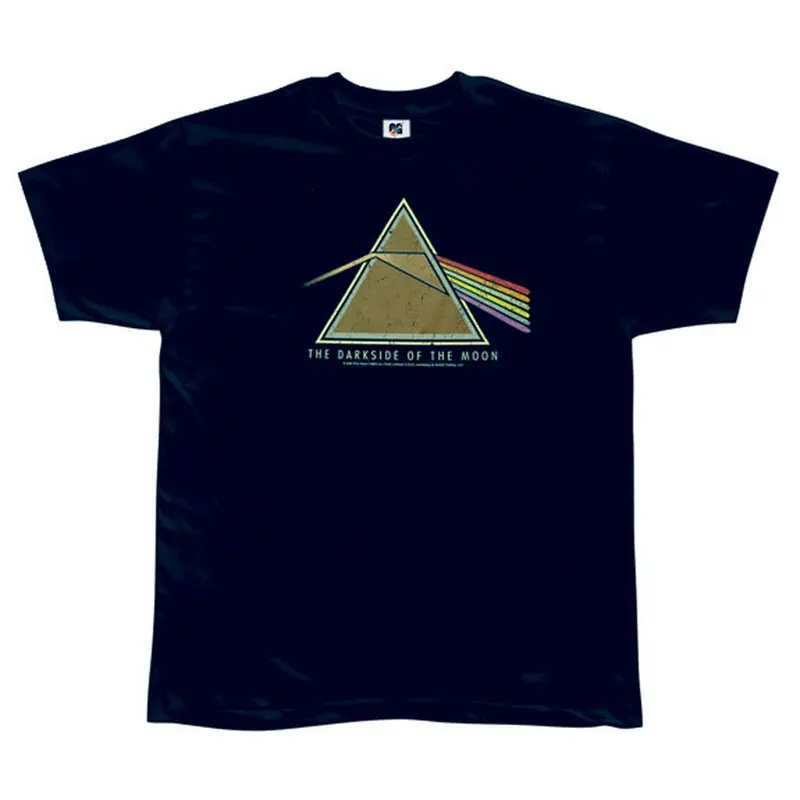 Pink Floyd - Dark Side Distressed Navy Blue T-Shirt
