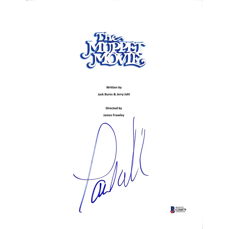 Paul Williams Authentic Signed The Muppet Movie Script Cover BAS #G56879
