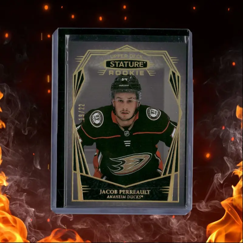 2022-23 Upper Deck Stature Jacob Perreault Design Photo Variant Rookie 19/22