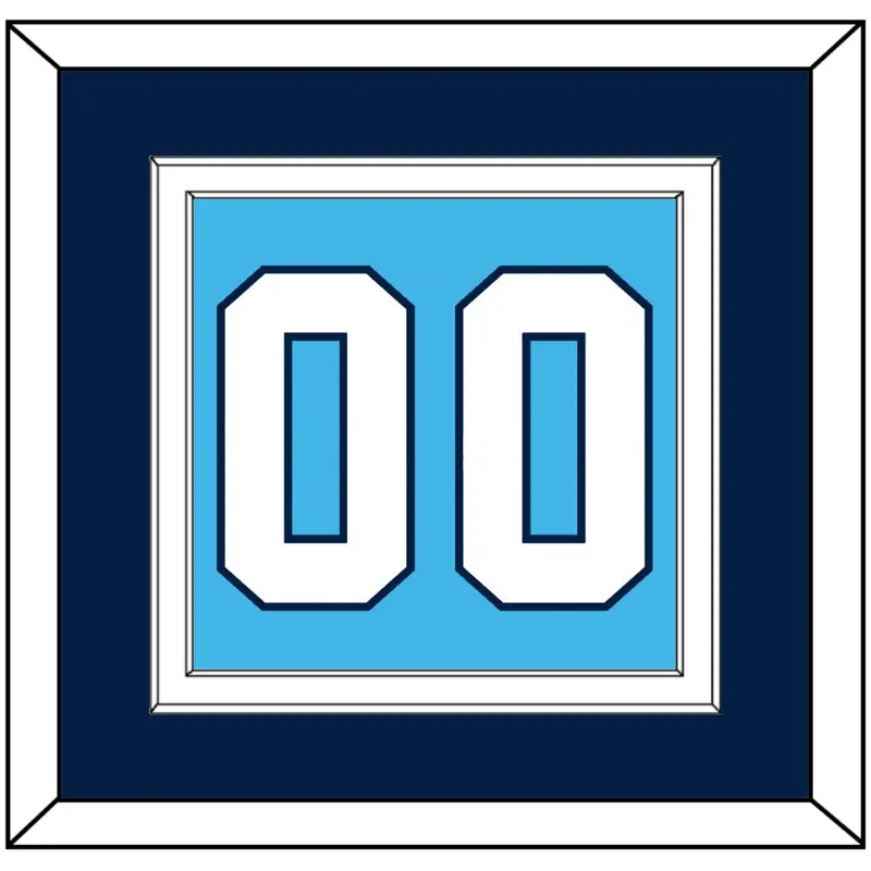 Pittsburgh Number (Back) - Home Powder Blue (1968-1970) - Double Mat 3