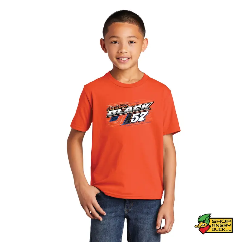 Caiden Black Racing Youth T-Shirt