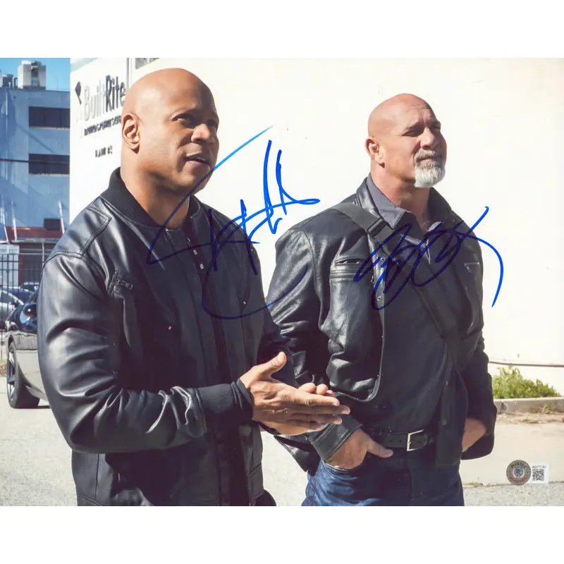 Bill Goldberg & L.L. Cool J NCIS: Los Angeles Signed 11x14 Photo BAS #AD77161