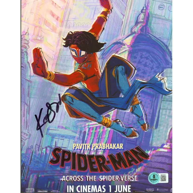 Karan Soni Spider-Man: Into The Spider-Verse Signed 8x10 Photo BAS #BN30201