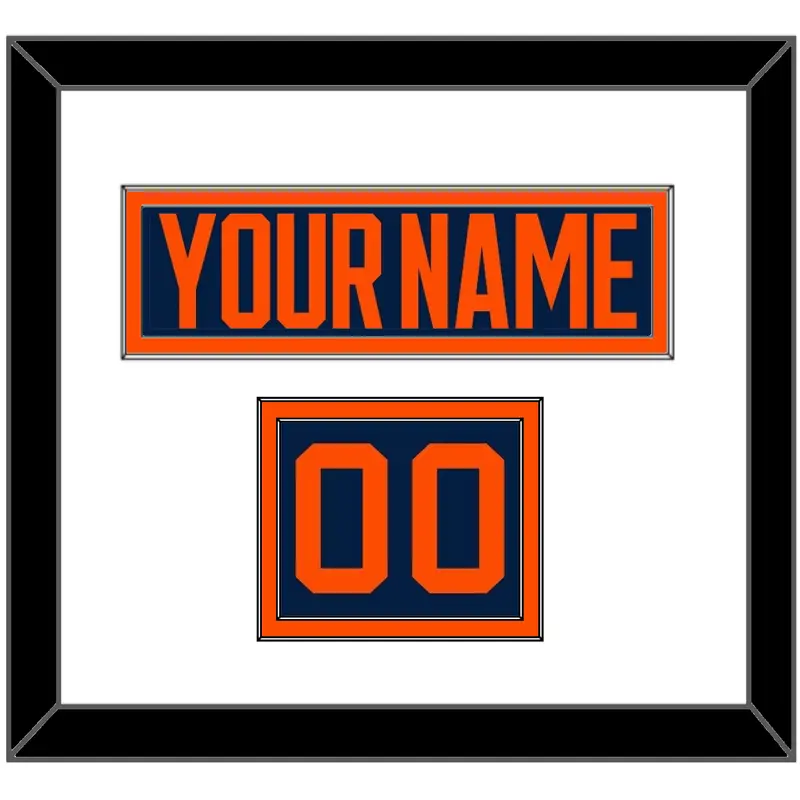 Edmonton Nameplate & Number (Shoulder) - Alternate Blue (2019-2024) - Double Mat 1