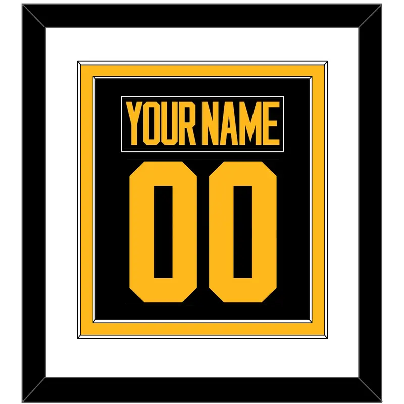 Pittsburgh Nameplate & Number (Back) Combined - 2019 Stadium Series Black - Double Mat 1