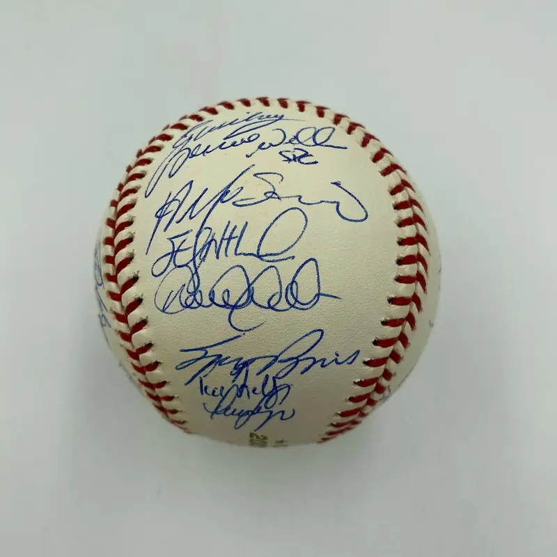 2001 Yankees Team Signed WS Baseball Derek Jeter Mariano Rivera 35 Sigs JSA COA