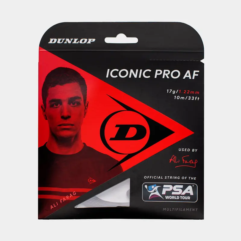 ICONIC PRO AF - 17G 10 Meter Set Squash Strings Dunlop | Kibi Sports