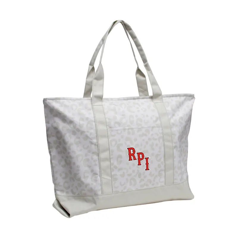 Rensselaer Poly Tech Leopard Pattern Tote