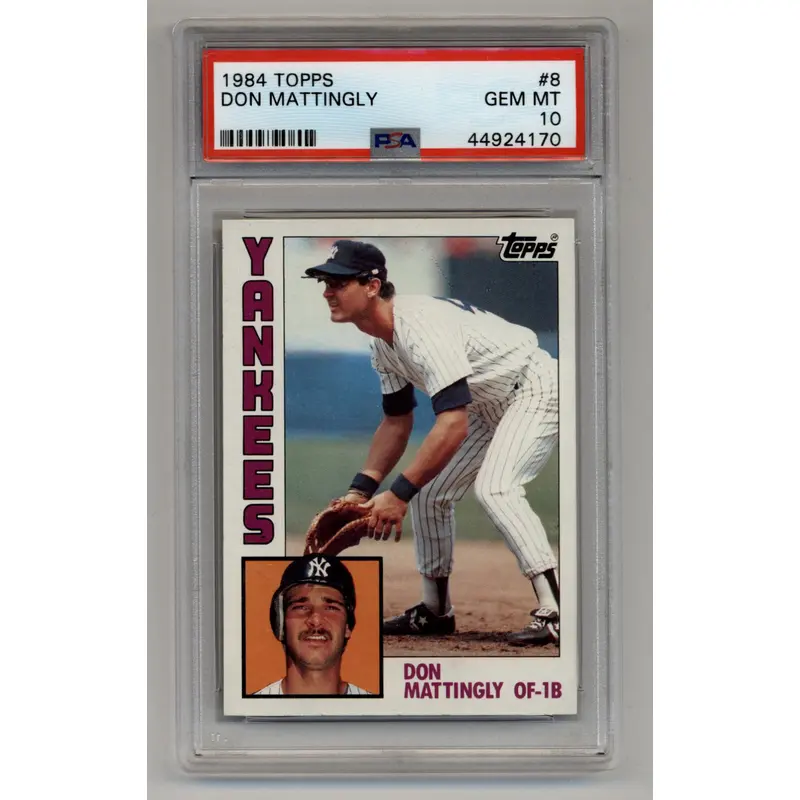 Don Mattingly 1984 Topps #8 Rookie PSA 10 Gem Mint
