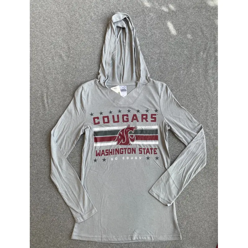 Gray Washington State Cougars Hooded tee