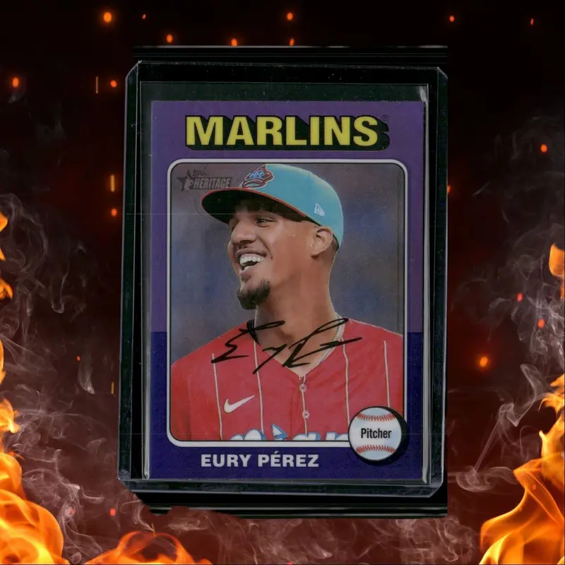 2024 Topps Heritage Purple SP Eury Prez #374