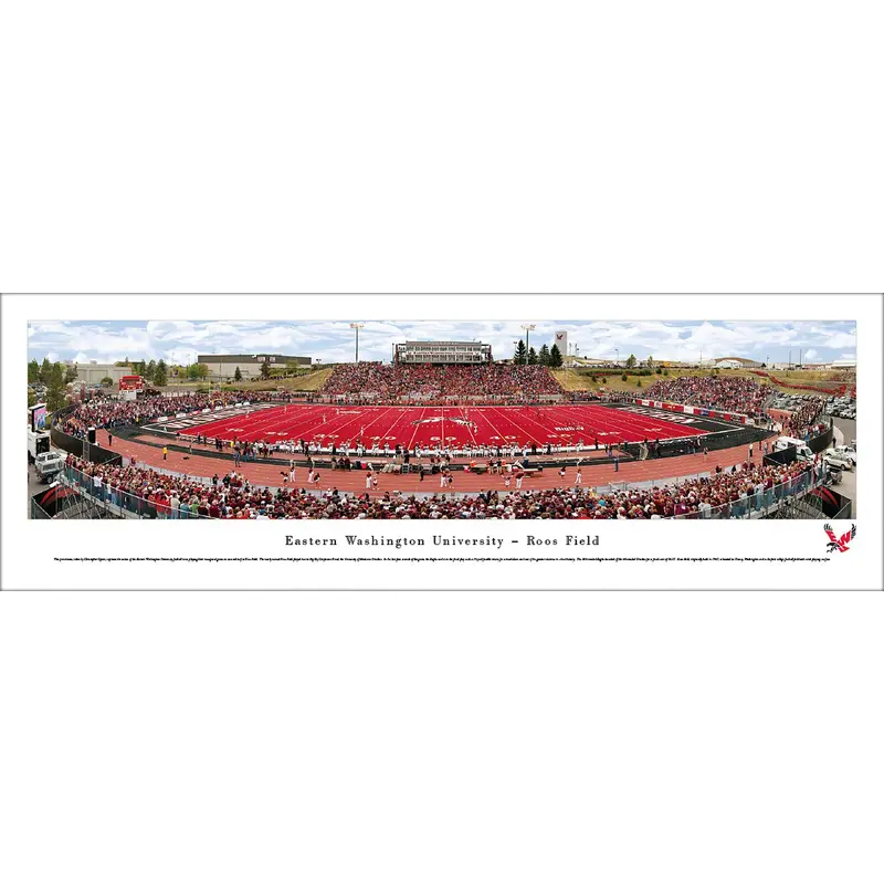 Eastern Washington University Eagles Roos Stadium Gameday Pamoramic Poster