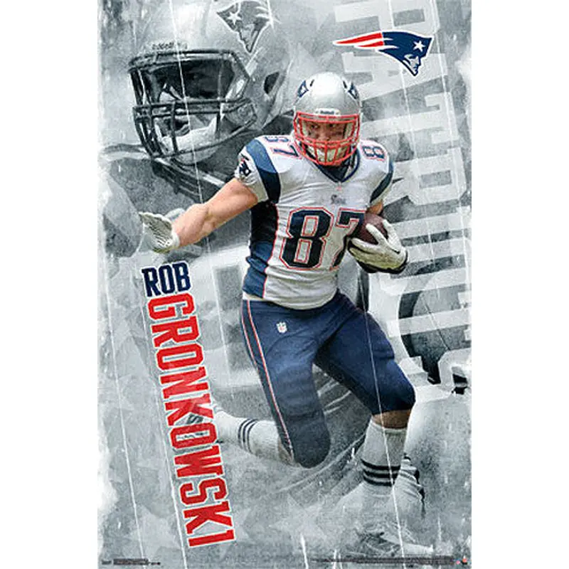 Rob Gronkowski "Action" New England Patriots NFL Football Poster - Trends International