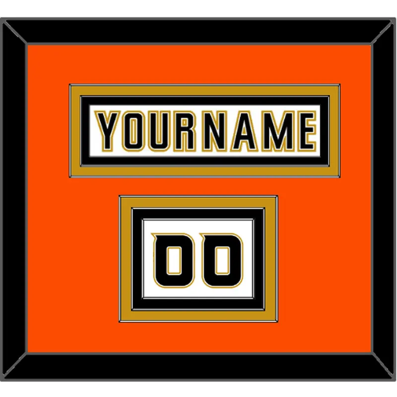 Anaheim Nameplate & Number (Shoulder) - Road White (2006-2014) - Triple Mat 4