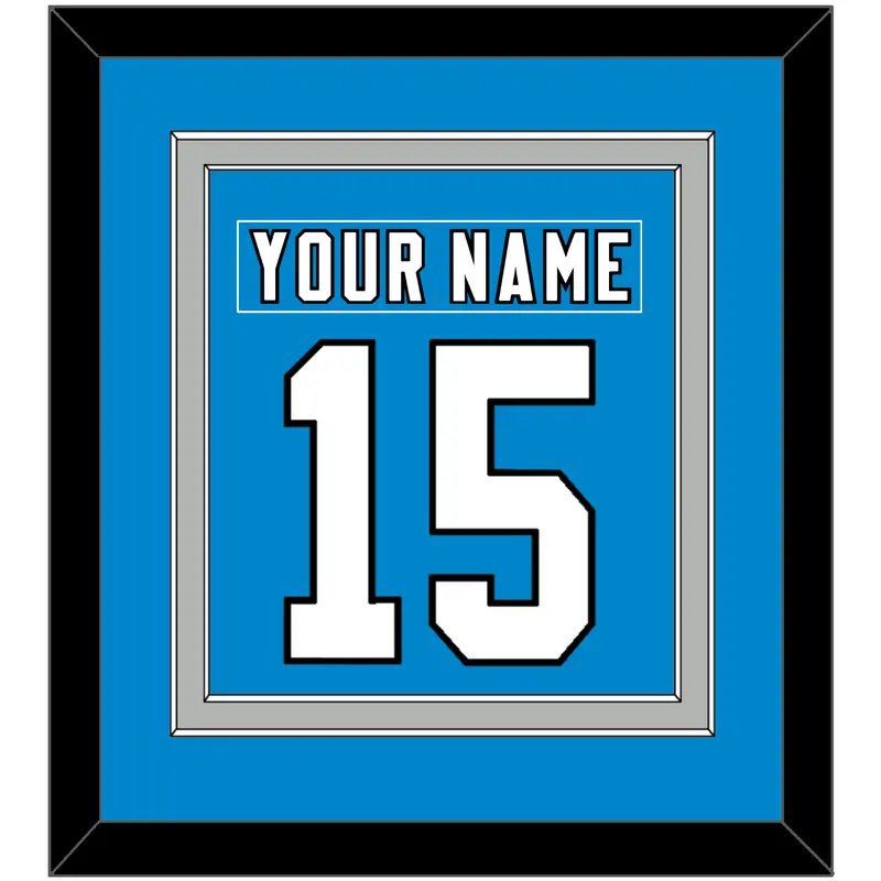 Carolina Nameplate & Number (Back) Combined - Home Blue - Double Mat 3