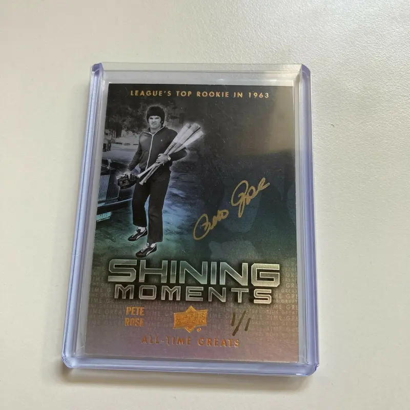 2012 Upper Deck All Time Greats Signatures Pete Rose 1/1 Auto True One Of One