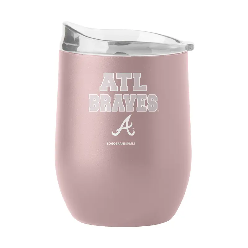 Atlanta Braves 16oz Stencil Powder Coat Curved Beverage