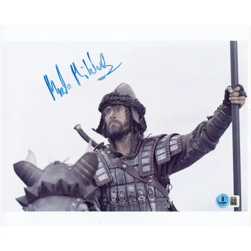 Mads Mikkelsen King Arthur Authentic Signed 8.5x11 Horizontal Photo BAS#BS20626