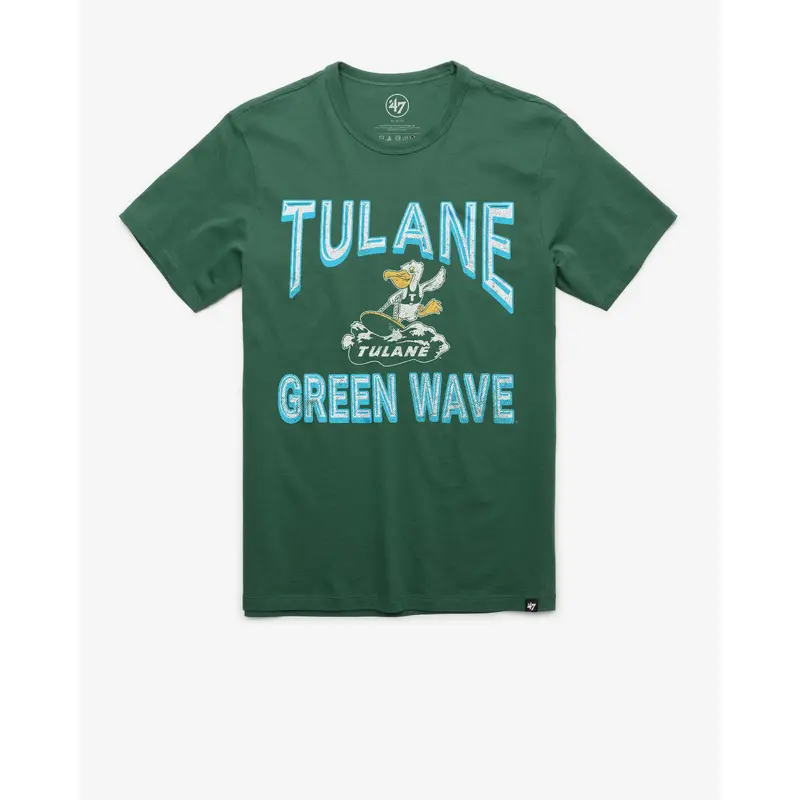 TULANE GREEN WAVE VINTAGE FAN OUT '47 FRANKLIN TEE