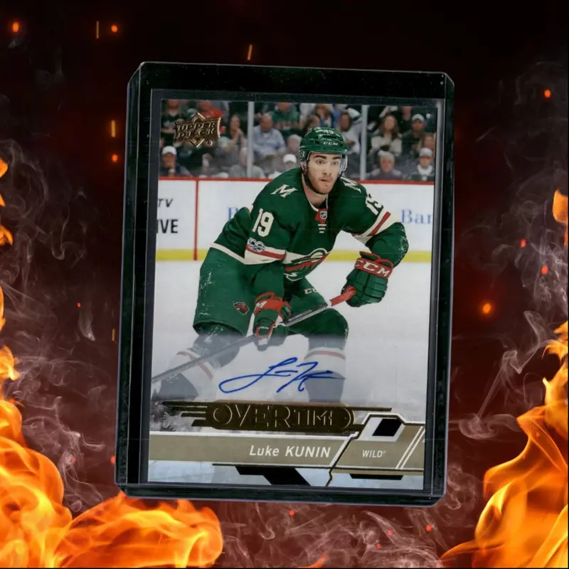 2018-19 Upper Deck Overtime Luke Kunin Gold Foil Auto #124