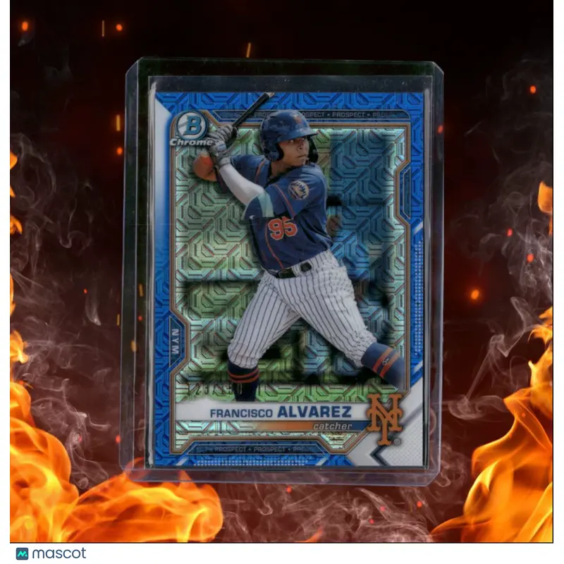 2021 Bowman Chrome Prospects Francisco Alvarez Prospect Blue Mojo Refractor