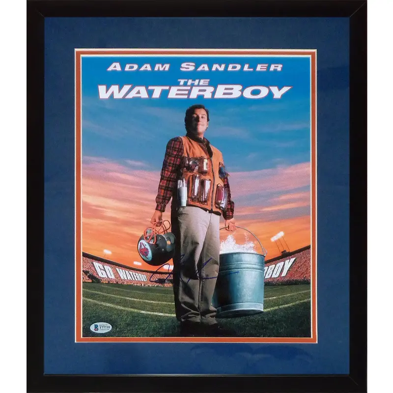 Adam Sandler Autographed The Waterboy 11x17 Deluxe Framed Movie Poster - JSA