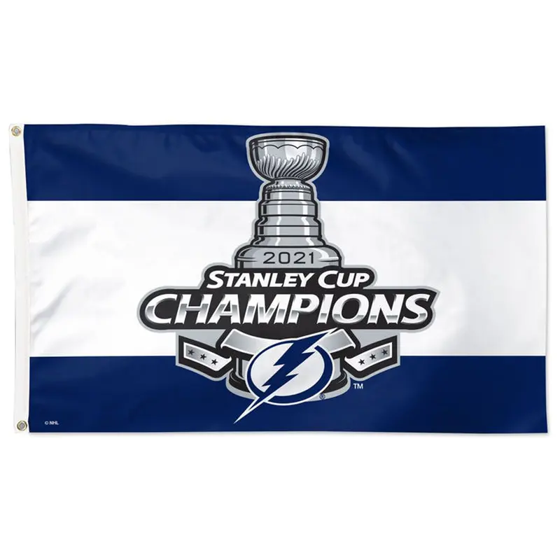 Tampa Bay Lightning 2021 NHL Stanley Cup Champions DELUXE 3'x5' FLAG - Wincraft