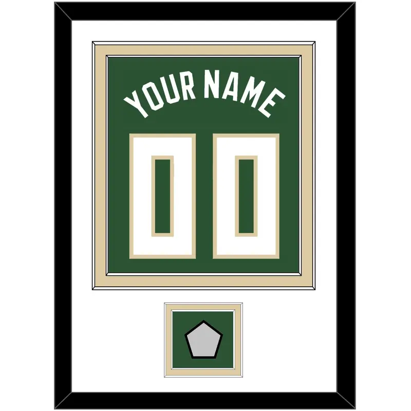 Milwaukee Name & Number With Champions Patch - Green Statement - Double Mat 1