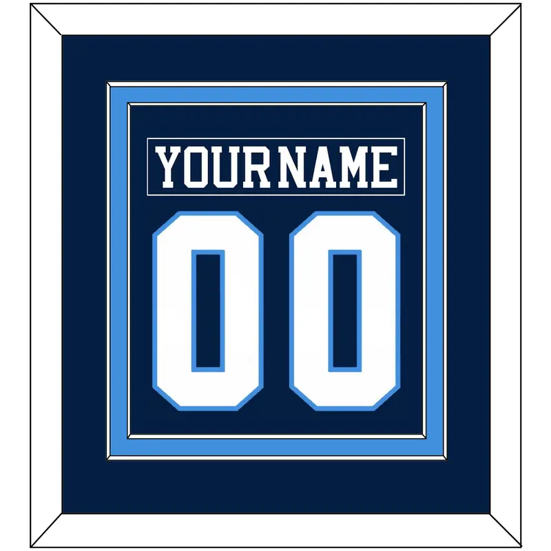 Pittsburgh Nameplate & Number (Back) Combined - Road Blue (1977-1980) - Double Mat 2