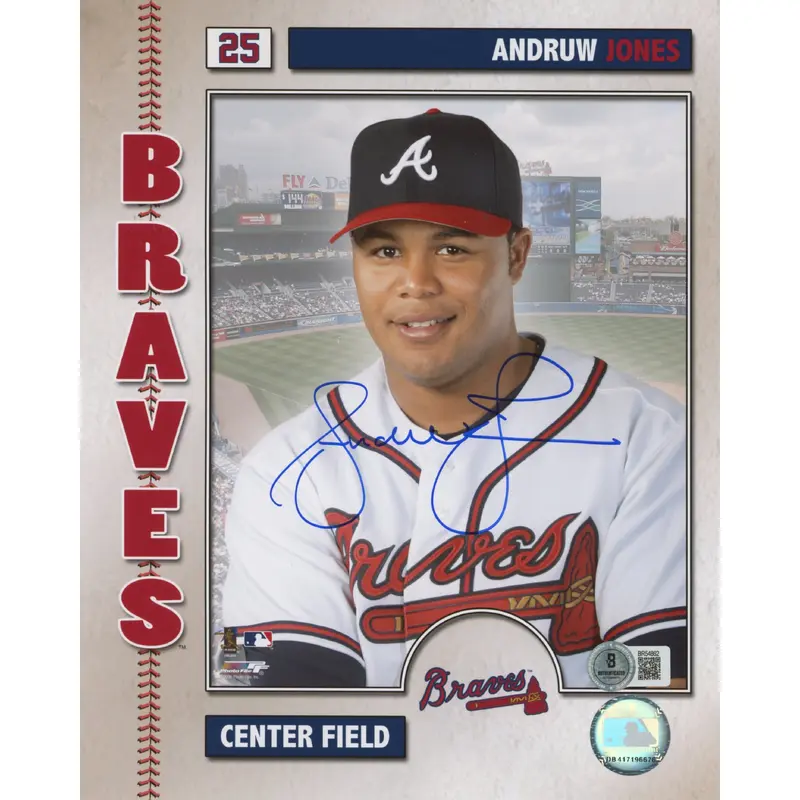 Braves Andruw Jones Authentic Signed 8x10 Photo Autographed BAS #BR54862