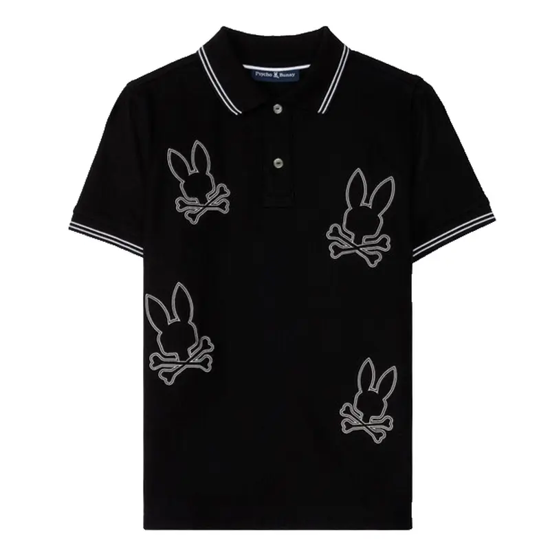 PSYCHO BUNNY POLO KIDS B0K284B200 BLK