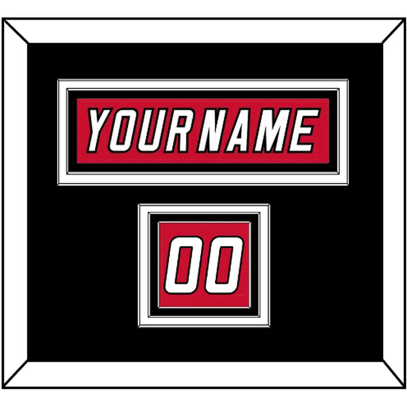 Carolina Nameplate & Number (Shoulder) - Home Red (2007-2013) - Triple Mat 3